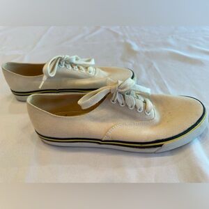 Polo by Ralph Lauren Cream Canvas Sneakers Size 9.5B